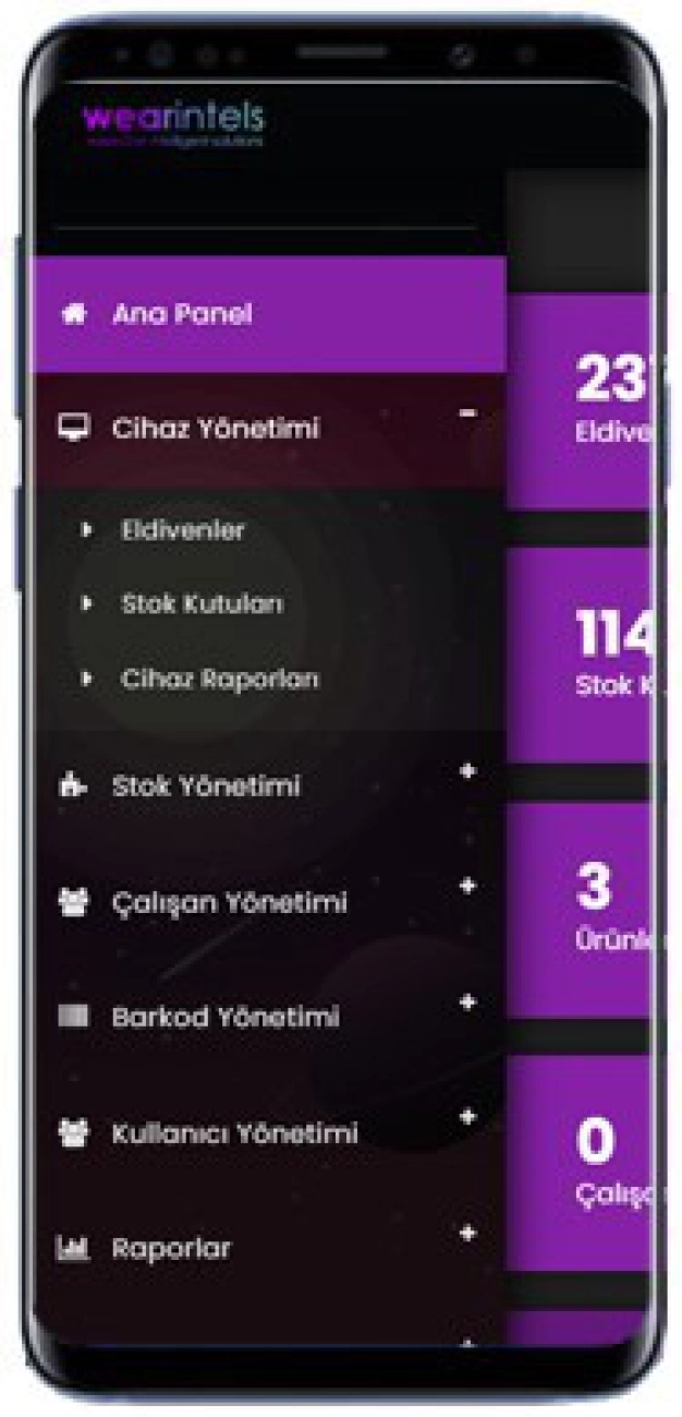 Stok sayımı yapan akıllı eldiven
